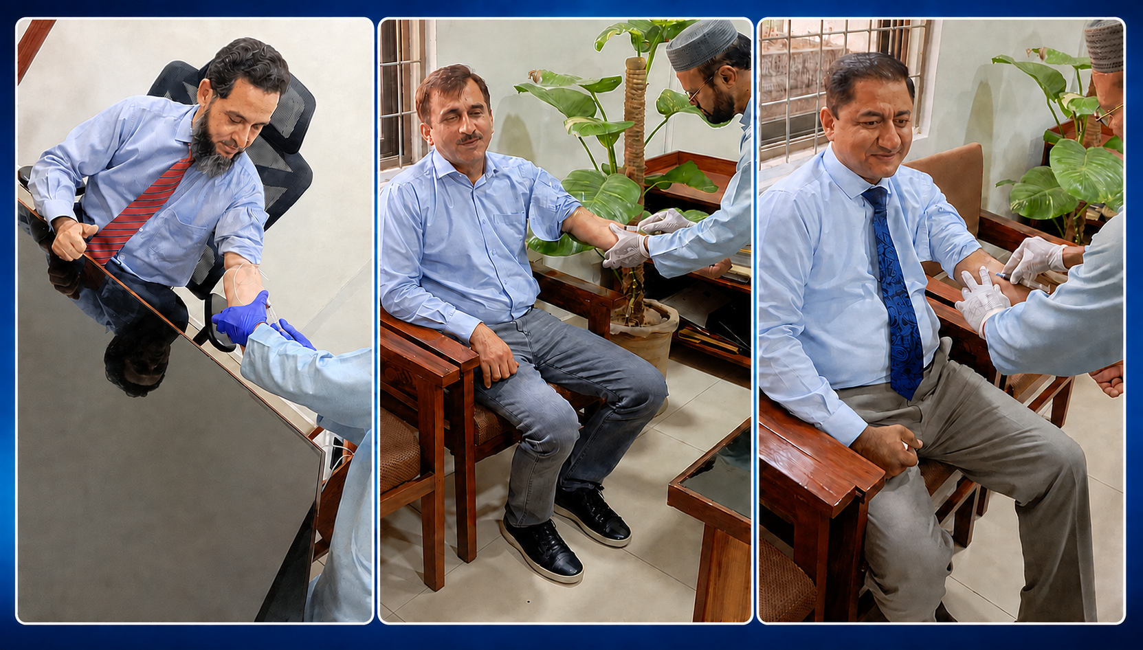 Professor collecting biological samples for cancer early-detection research